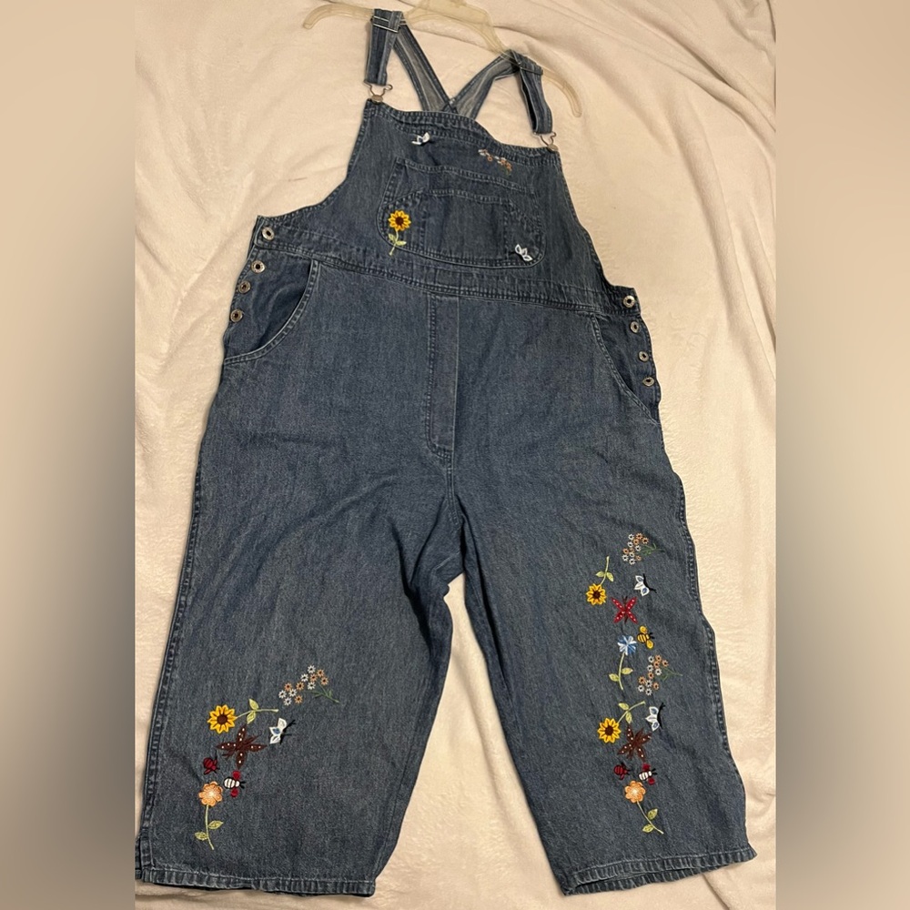 Vintage 90’s Agapo denim overalls 1X